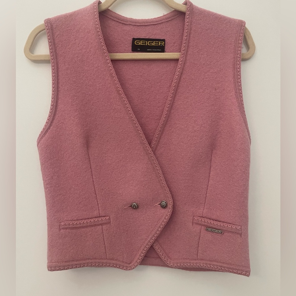 Geiger Pink Wool Vest